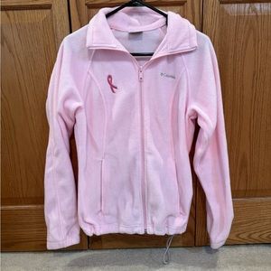 Columbia zip up fleece. Breast cancer edition, size M